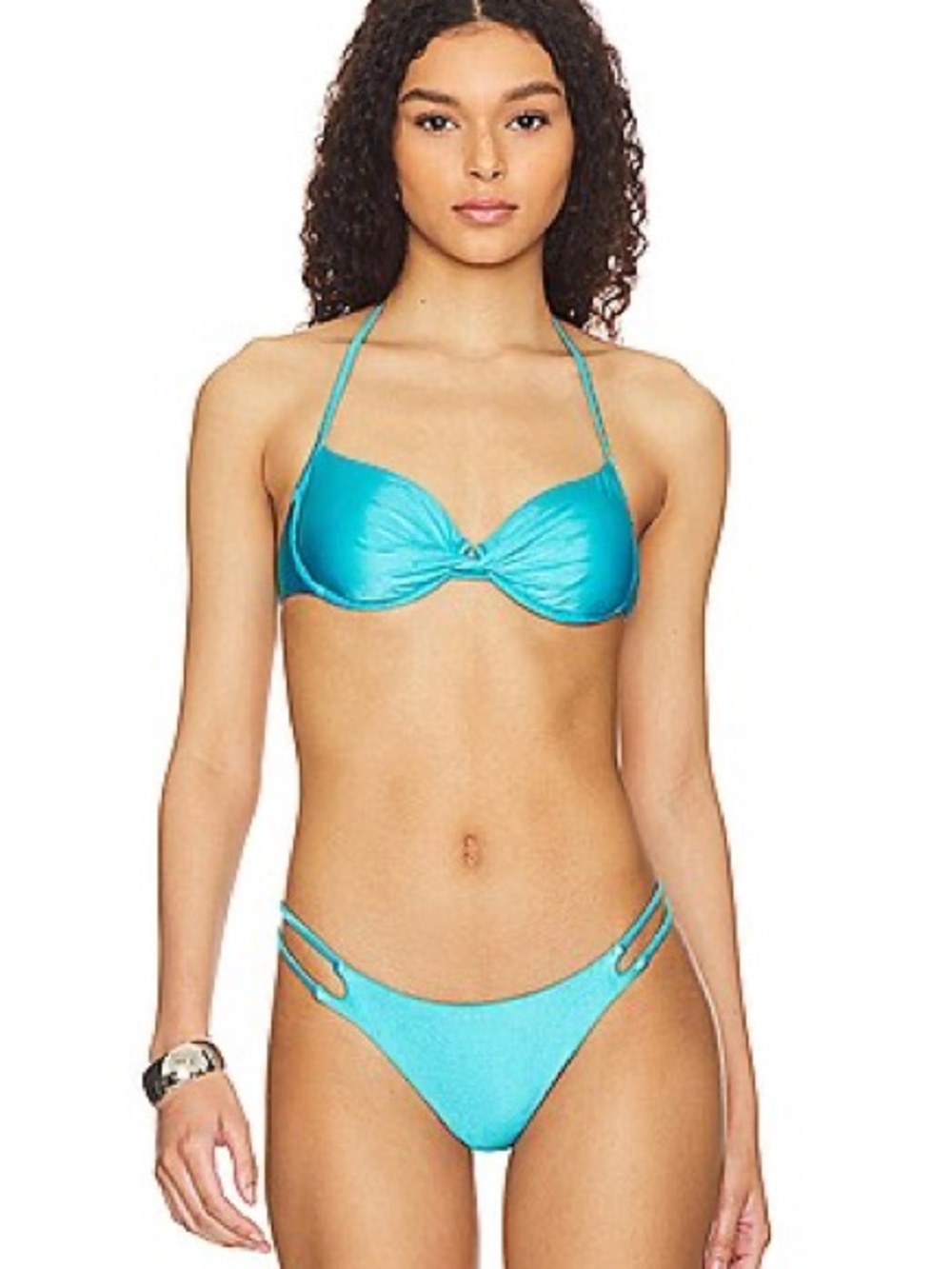 L*space Teal Bikini Top NWT